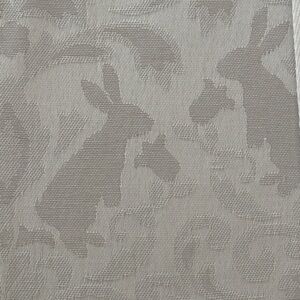 New Nicole Miller Gray Bunny Round 70” Tablecloth